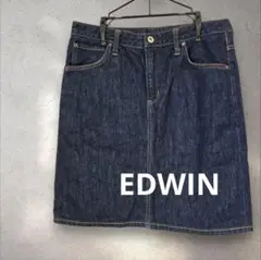 EDWIN/エドウィン　インディゴ　デニム 　ひざ丈スカート