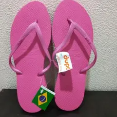 ブラジル製dupe足元のお洒落新品タグ付24.5cmDupeローズ