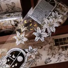 【Yi152g】壹洱 / 百合窗 烫金pet 1ループ 100cm