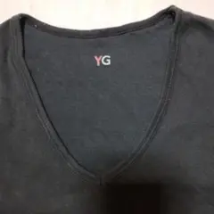 YG グンゼ ★ブラック Vネック Tシャツ Lサイズ