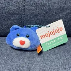 新品未使用　mojojojo 青ネコ　マスコット　フェイスポーチ
