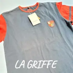 『新品』LA GRIFFE グレー/オレンジ Tシャツ