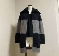 美品Theory バイカラーカーディガン