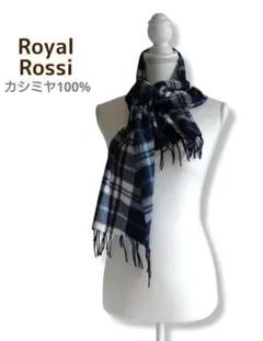 大判　ストール　マフラー　ロイヤルロッシ　カシミヤ Royal Rossi カシミヤ100% 大判マフラー ストール オレンジ