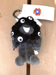 大阪万博 黒ミャクミャクカラビナ付きマスコット ブラック お座り