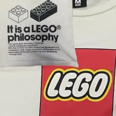 【お買い得】LEGO ホワイト Tシャツ Mサイズ 両面プリント 公式