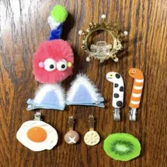 ヘアクリップ おまとめ おもしろヘアクリップ