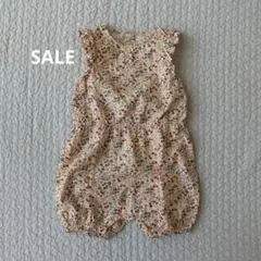 [極美品]プチバトー　花柄ショートロンパース