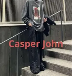 ［入手困難］Casper John ピグメントビッグプリントTシャツ 長袖