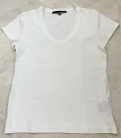 ホワイト Vネック Tシャツ 半袖