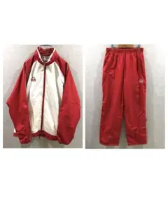 90s kappa ナイロン セットアップ 上下 ヴィンテージ 赤白 L