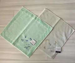 【新品】プライベートレーベル♡タオルハンカチ2枚セット
