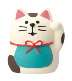 新品 コンコンブル 豆福マスコット 招き猫 ぶち ねこ 置物 千客万来 かわいい