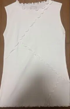 Beau-tea ホワイト ノースリーブ Tシャツ
