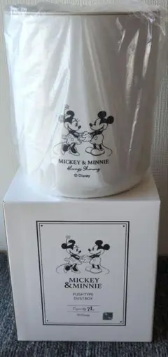 Disney　Mickey&Minnieプッシュタイプダストボックス　7L