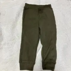 深みどり色 ワッフル生地 ボトムス
