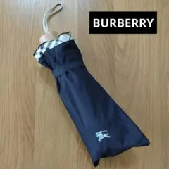 BURBERRY バーバリー　日傘　折り畳み日傘　ブラック／ノバチェック