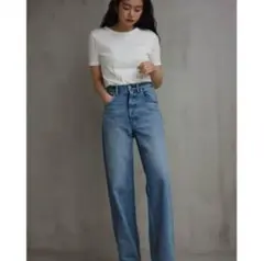 AZUL DENIM/ハイウエストワイドデニムⅣ Mサイズ