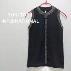 YUKI TORII　 ニット ノースリーブ　ビジュー　サマーニット　カシミヤ