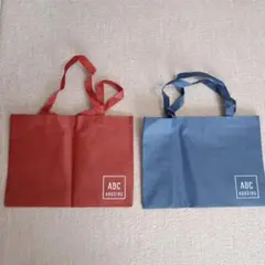 ABC HOUSING 手提げ袋 赤 青 セット