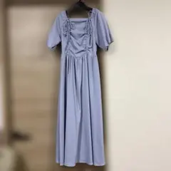 PROPORTION 半袖ロングワンピース ライトブルー