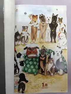 ベストセラー クリスマスドッグアート ヤマモトヨーコさん作