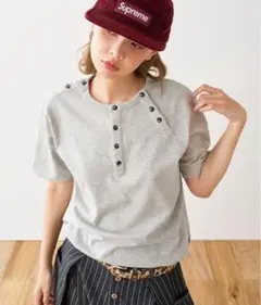 WISHFOREVER DRAW CODE 3WAY HENRY NECK T
