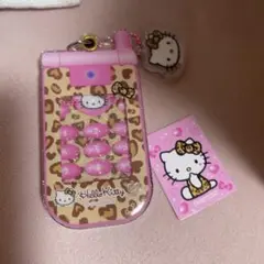 ハローキティ　ギャルキティ　ガラケーキーホルダー