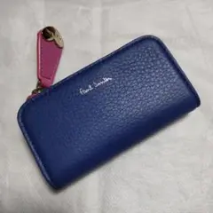 ポールスミス　ハートプル　キーケース　コインケース　小銭入れ　ネイビー　ピンク