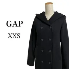 GAP ギャップ◎フーディー スウェット 裏フリース Pコート XXS ブラック