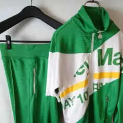 希少 NIKE ジャージ セットアップ 上下 グリーン 緑 M レディース 古着
