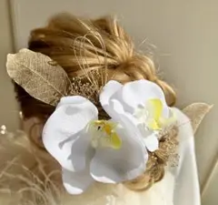 髪飾り 成人式 和装 白無垢 ヘアピン ハンドメイド 韓国 挙式 ドライフラワー