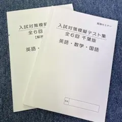 臨海セミナー　2025年度　入試対策模擬テスト集　第6回　千葉版　英数国