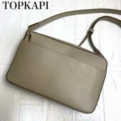【美品】トプカピ IST カメラバッグ グレージュ　角シボ ショルダーバッグ