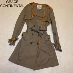 美品✨ グレースコンチネンタル コート レザー グリーン サイズ36