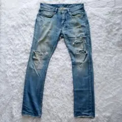 HYSTERIC GLAMOUR デニム ダメージ加工 ペイント W34
