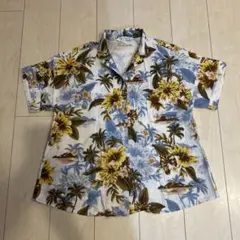 ZARA トロピカル花柄 半袖シャツ Sサイズ　アロハシャツ