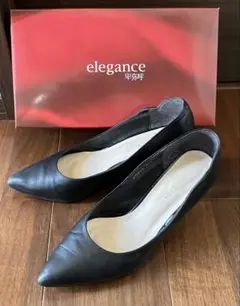 elegance 卑弥呼　フォーマル　パンプス　ブラック　ヒール　黒
