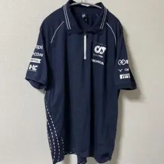 アルファタウリ ホンダ ハーフジップ シャツ ポロシャツ 紺色 XXL