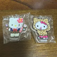 ハローキティ アクリルキーホルダー フードGAL 制服GALギャル 2点セット