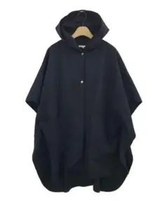 新品未使用*ヨリ*yori*完売*フード付き*ウールライトポンチョ*ネイビー