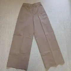 UNIQLO ベージュ ワイドパンツ Sサイズ　丈長め
