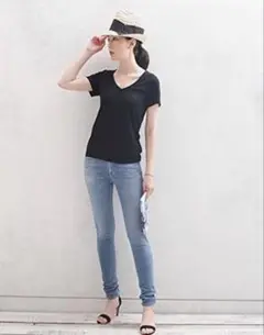 新品　ナノユニバース　モレデニムスキニーパンツ　36