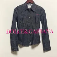 【美品】DOLCEu0026GABBANA 長袖 デニム シャツ レディース