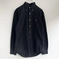 ラルフローレン ワンポイントシャツ ボタンダウンシャツ ヴィンテージ 古着 黒