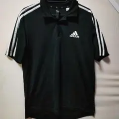 adidas ブラック ポロシャツ Mサイズ