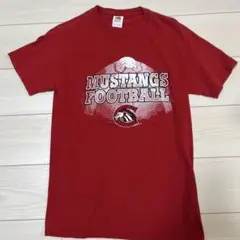 Mustangs Football Tシャツ 赤 S