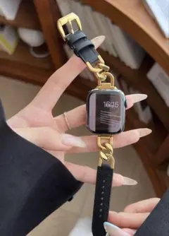 Apple Watch バンド ベルト 革 ステンレス レザー 38/40/41