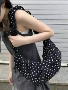 ドット バッグ ショルダーnugu dholic sollon wego リボン