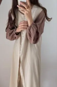 LAUIR 前後2wayロングジレ